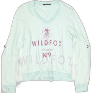 Mint WildFox Couture V Neck Sweater M
